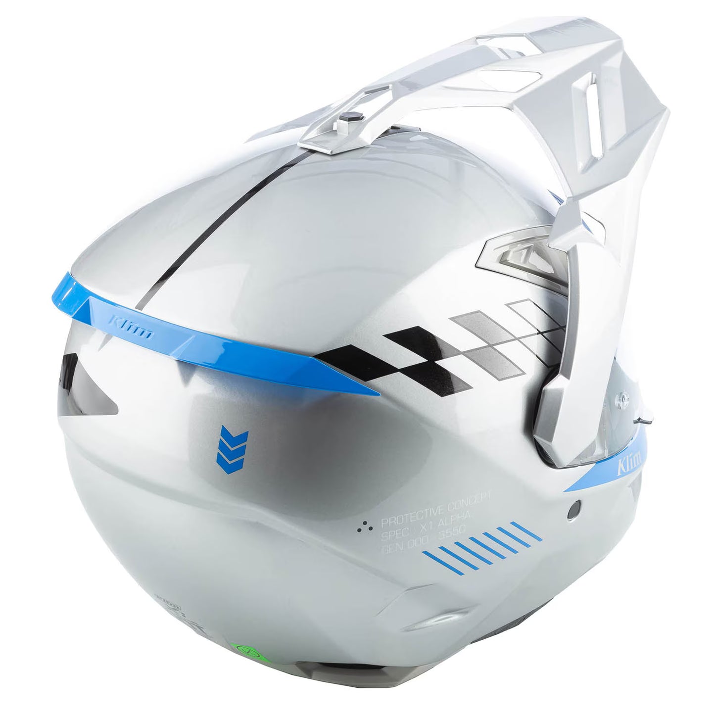 KLIM X1 Alpha Helmet Gloss Electric Blue Lemonade