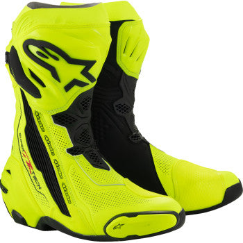 Alpinestars Supertech R Boots Vented Fluorescent Yellow