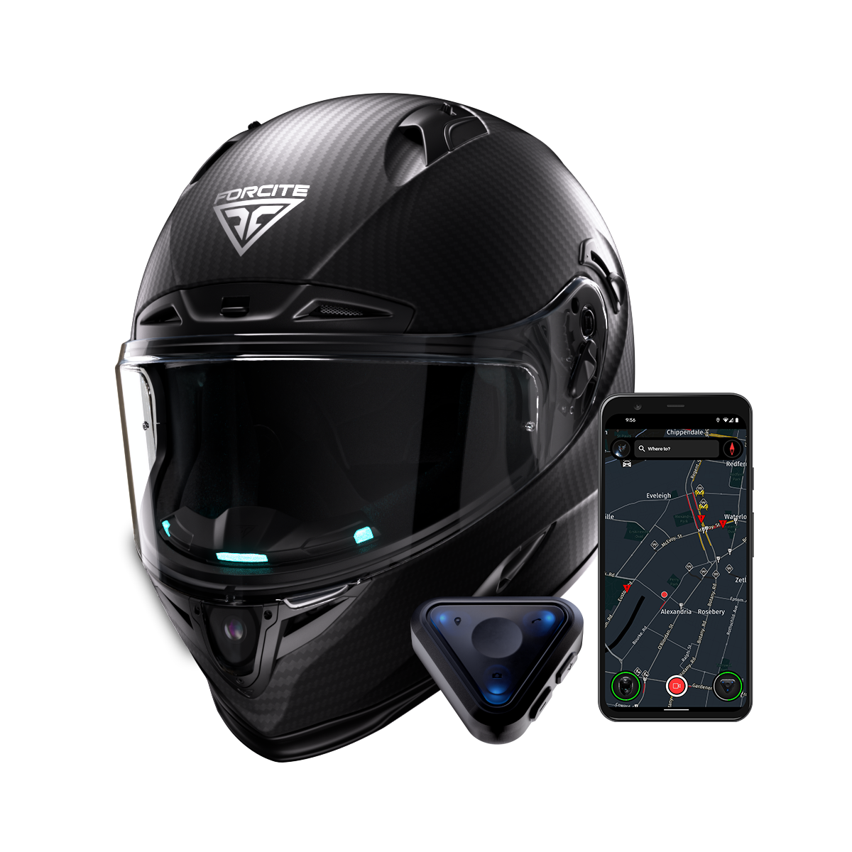 foresight motorcycle helmet Forcite MK1S Carbon Fiber Helmet
