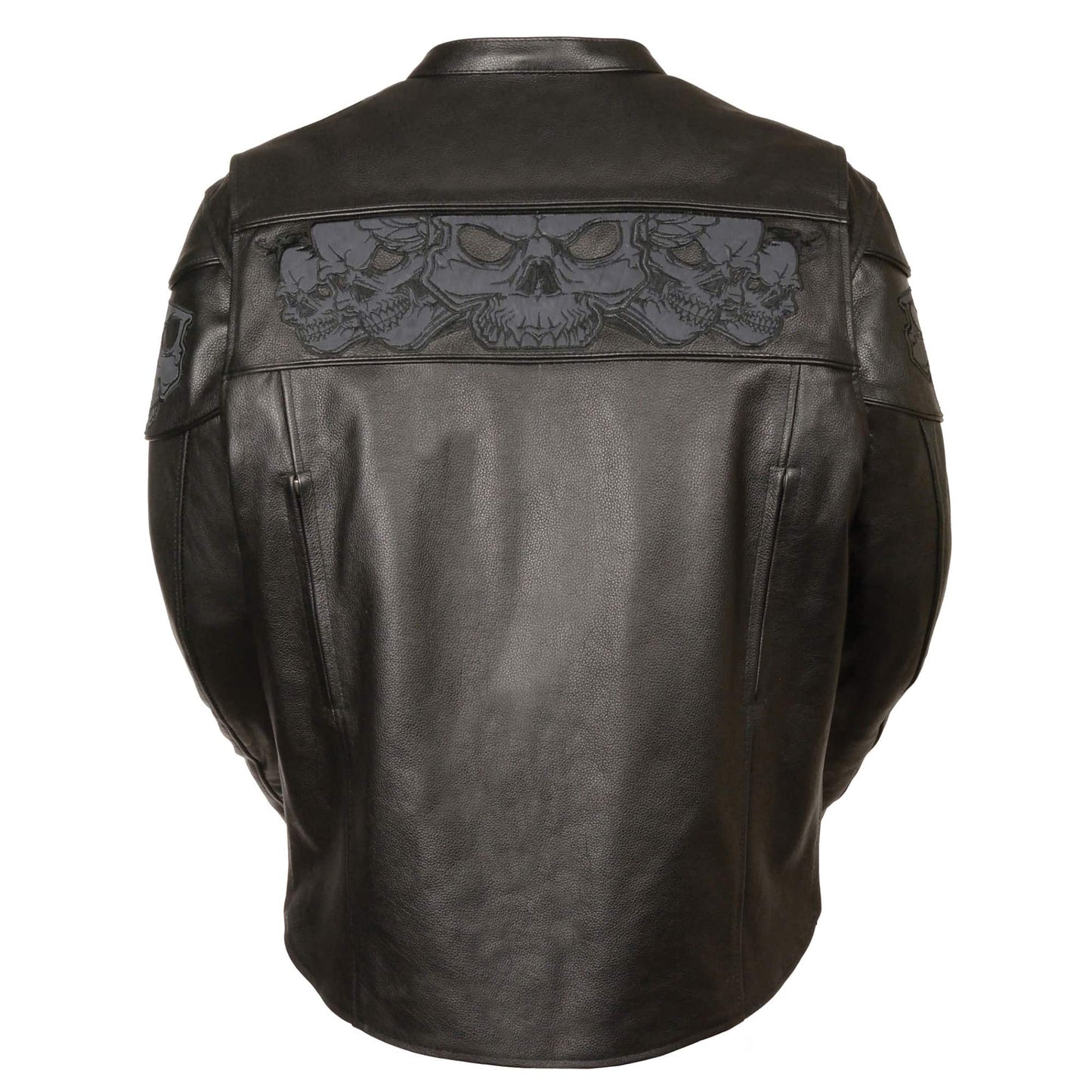 Men's Crossover Jacket w/ Reflective Skulls