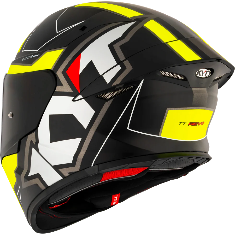 KYT TT-REVO Electron Matte Black/Yellow