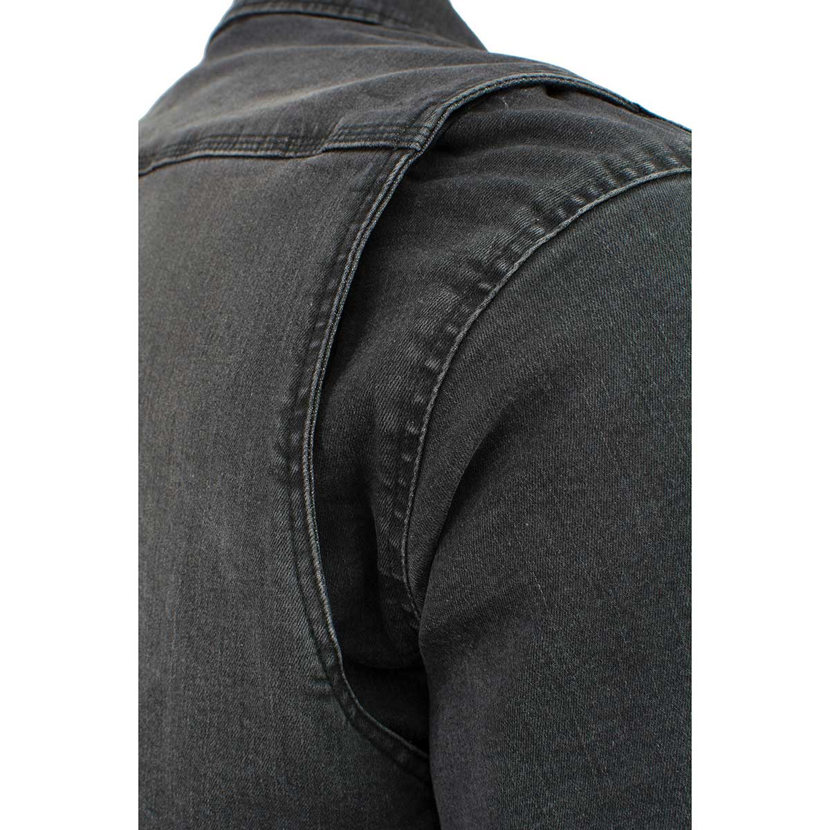 Milwaukee Leather MPM1620 Men's Black Flannel Biker Shirt