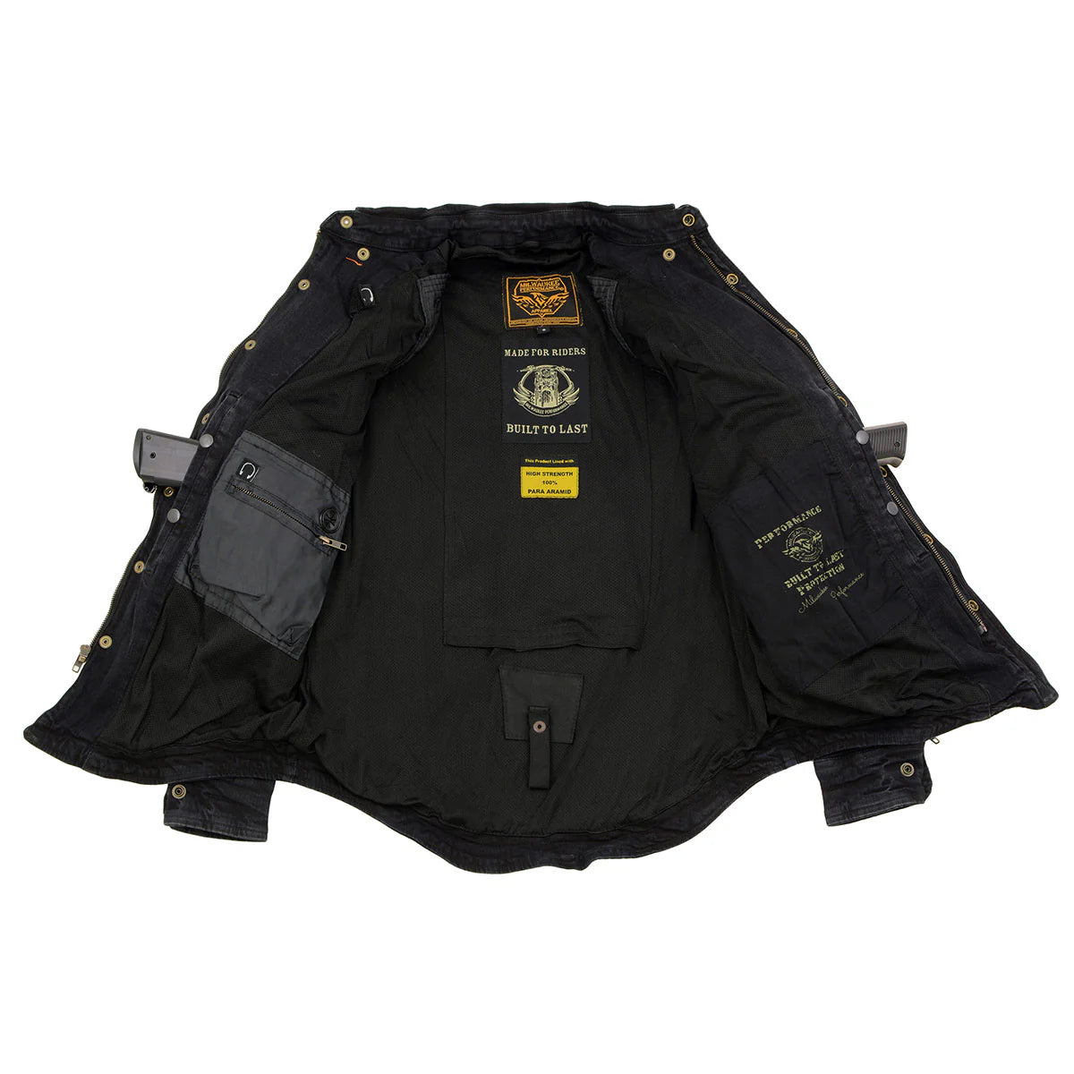 Milwaukee Leather MPM1620 Men's Black Flannel Biker Shirt