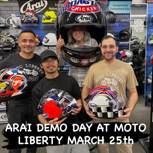 Moto Liberty Events Arai Demo Day March 25th