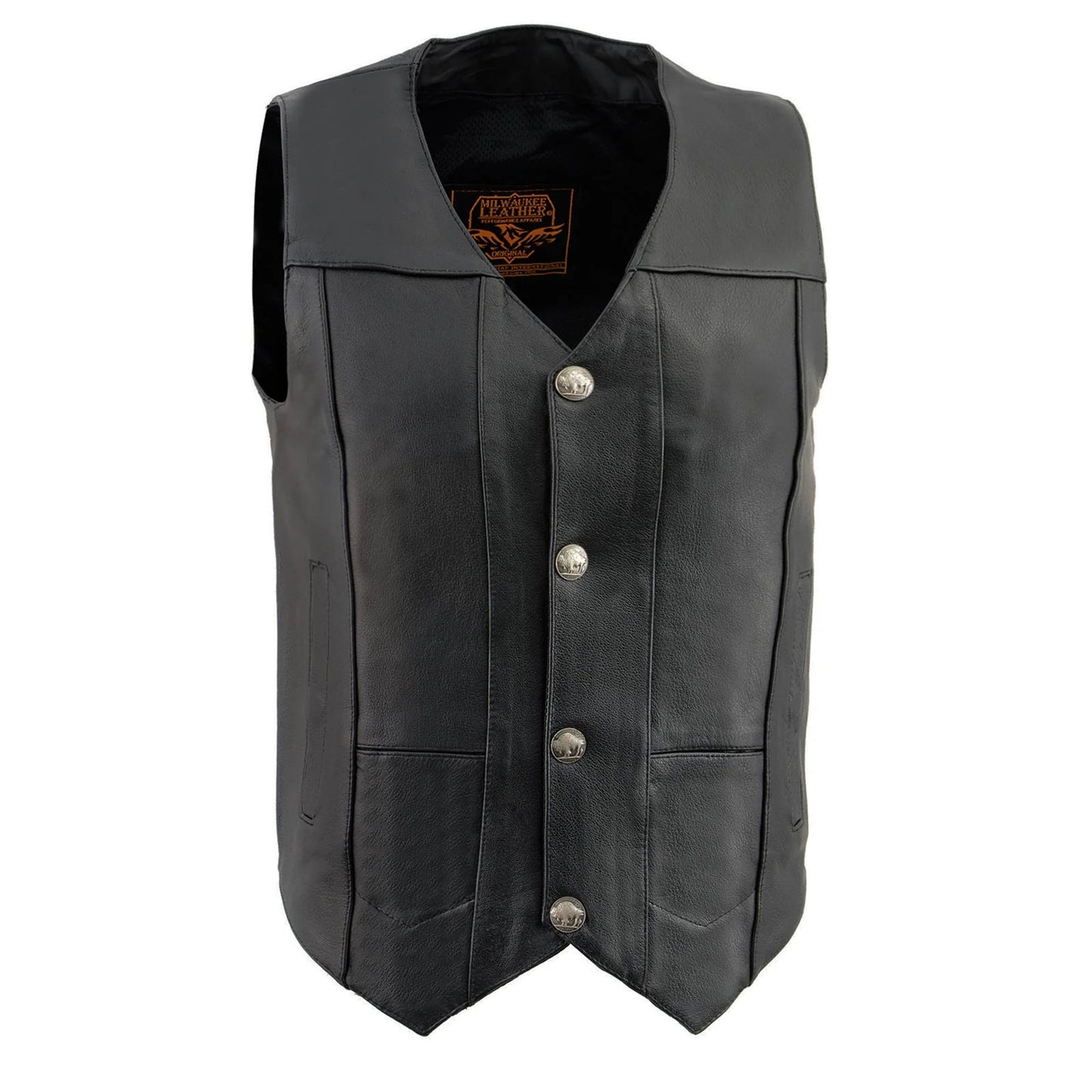 Men's Plain Side Vest w/ Buffalo Snaps