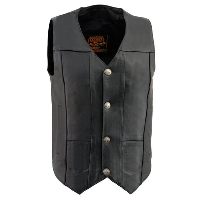 Men's Plain Side Vest w/ Buffalo Snaps