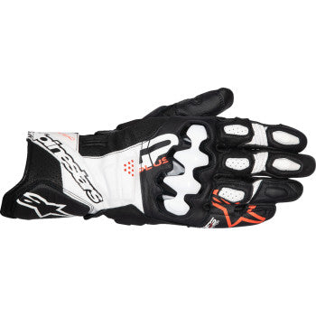 Alpinestars GP Plus R V3 Leather Gloves Black/White/Fluo Red