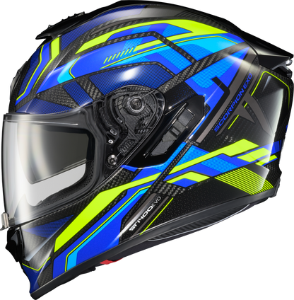 SCORPION EXO ST1400 EVO CARBON HELMET HEX GLOSS BLUE