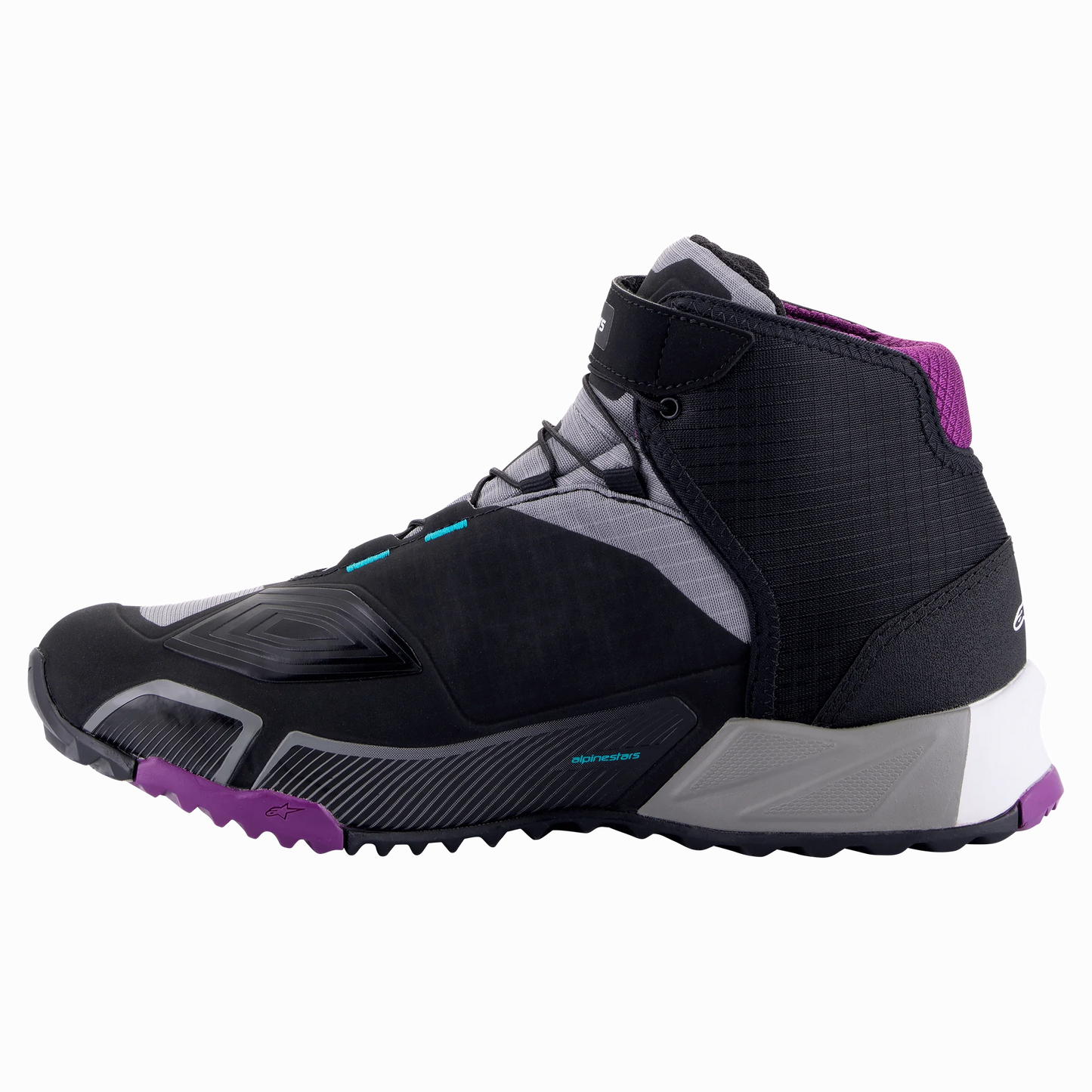 Alpinestars CR-X Women Drystar Riding Shoe Black/Gray/Plum Teal