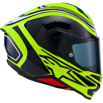 ALPINESTARS S- R7 Zeal Helmet Gloss Yellow Fluo/Black/White – Moto