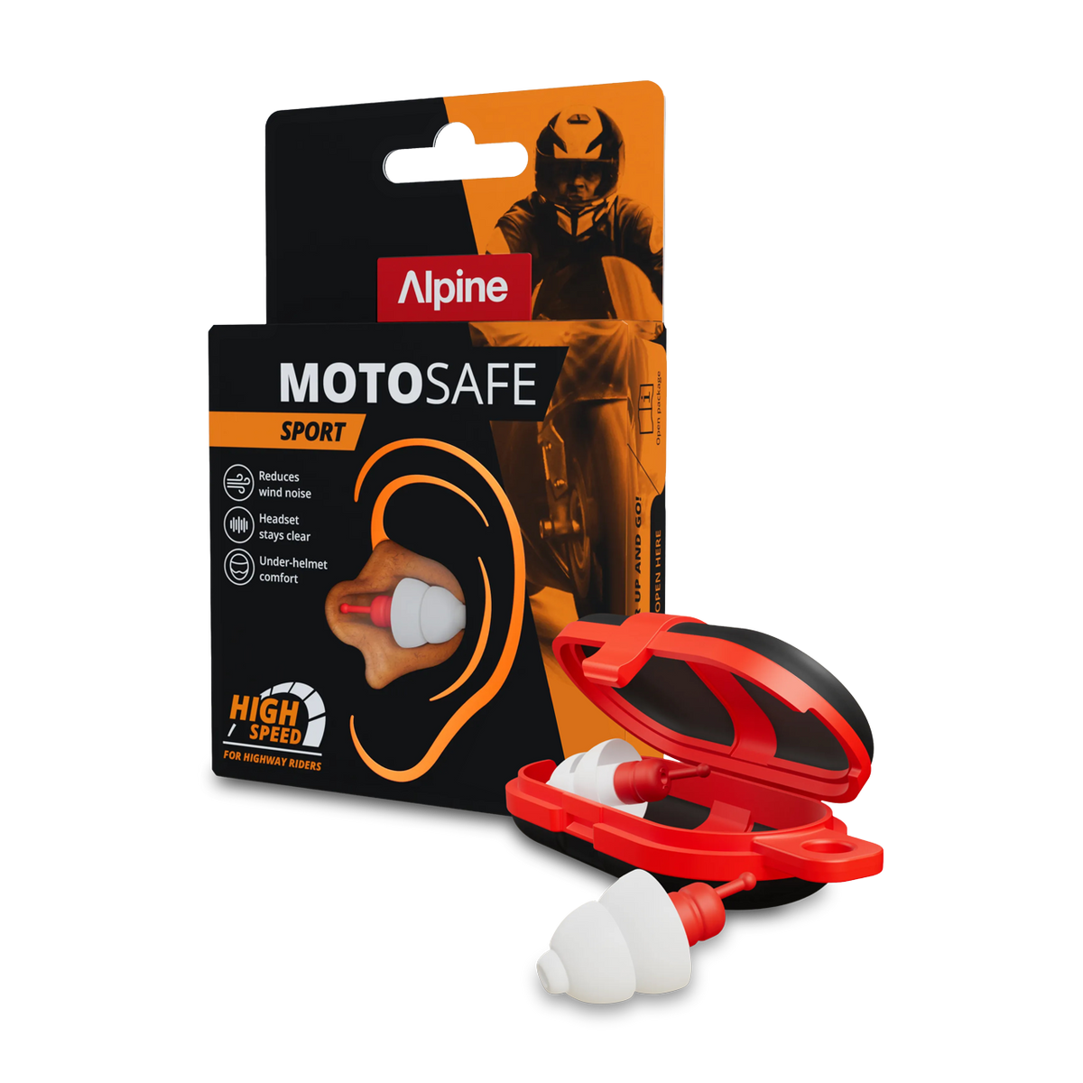 ALPINE HEARING PROTECTION MOTOSAFE SPORT EARPLUGS