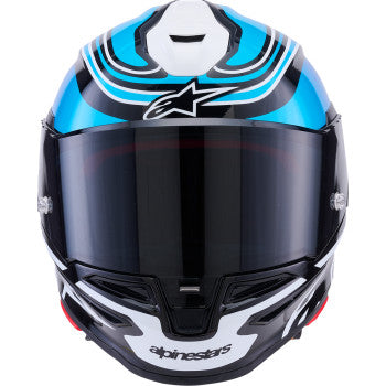 ALPINESTARS S- R7 Zeal Helmet Gloss Black/Blue/Pink Fluo/White