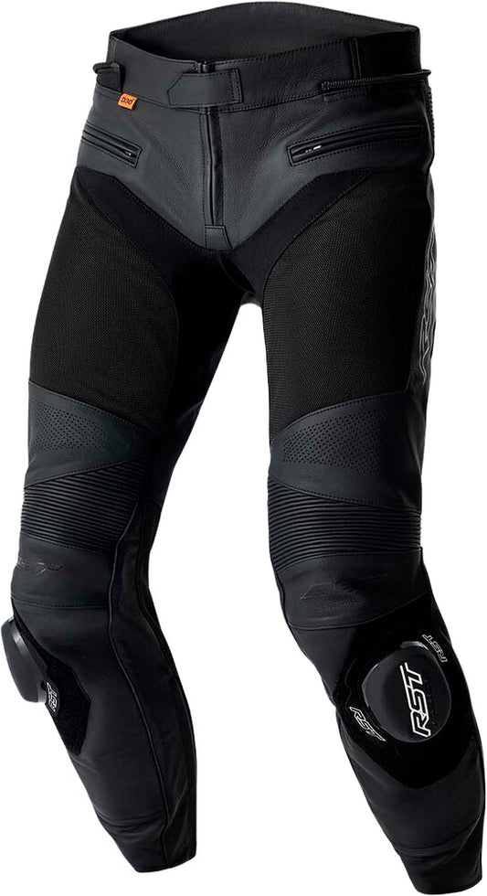 RST S1 D3O MESH LEATHER PANTS BLACK