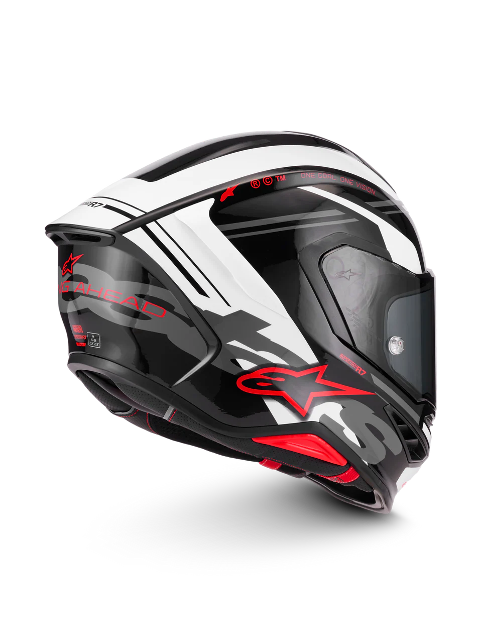 ALPINESTARS S- R7 A-Core -Gloss Black/White/Red Helmet