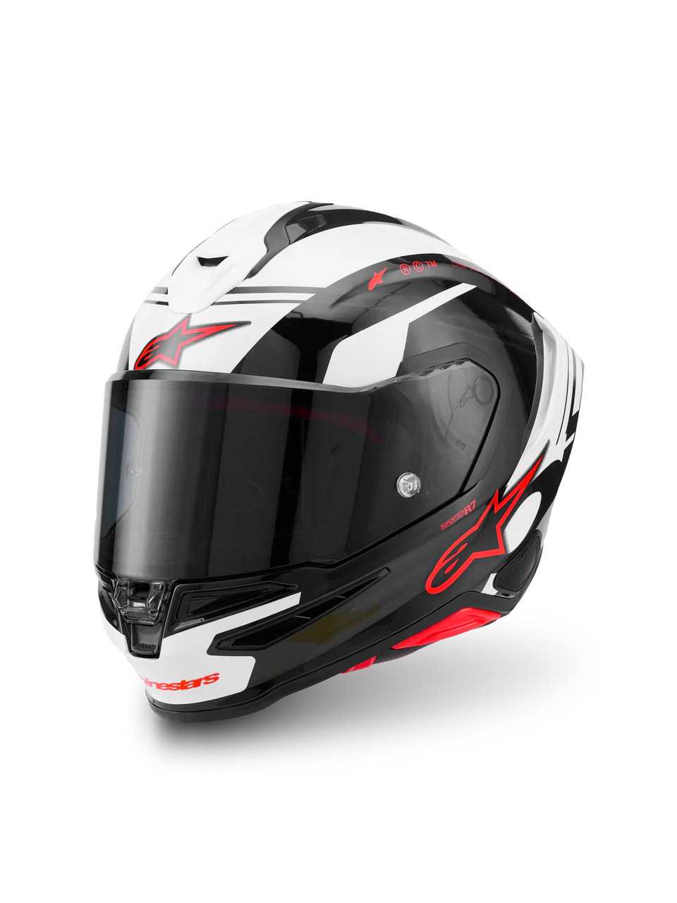 ALPINESTARS S- R7 A-Core -Gloss Black/White/Red Helmet