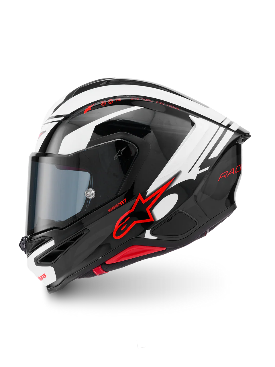 ALPINESTARS S- R7 A-Core -Gloss Black/White/Red Helmet