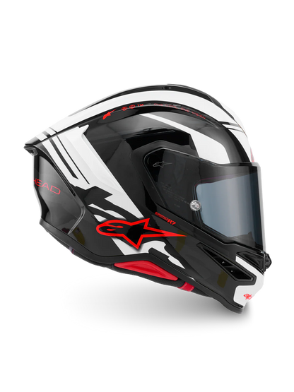 ALPINESTARS S- R7 A-Core -Gloss Black/White/Red Helmet