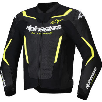 ALPINESTARS GP Force v2 Airflow Leather Jacket Black/Yellow