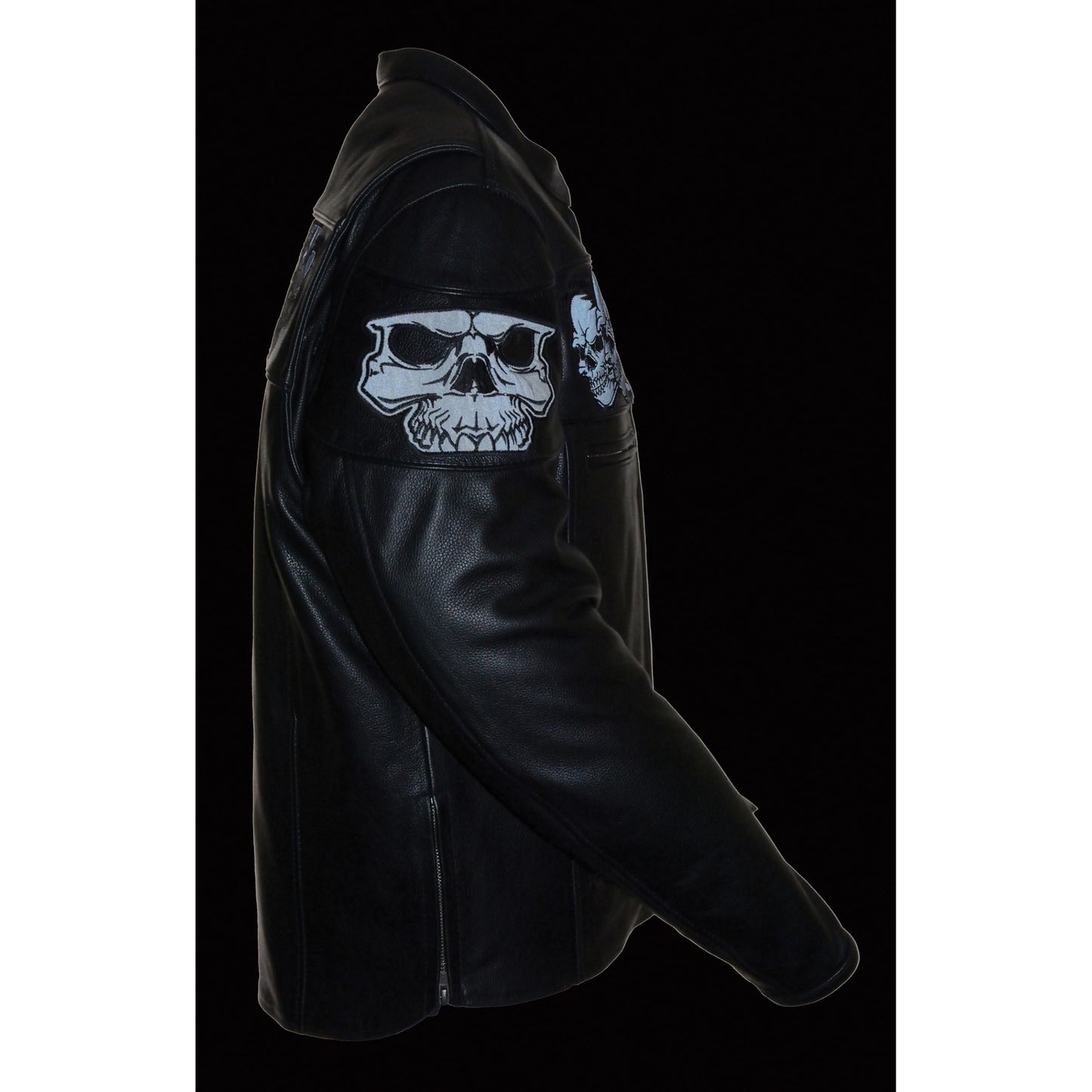 Men's Crossover Jacket w/ Reflective Skulls