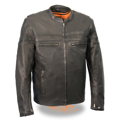 Milwaukee Leather Men's Leather Lightweight Sporty Scooter Crossover Jacket