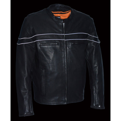 Milwaukee Leather Men's Leather Lightweight Sporty Scooter Crossover Jacket