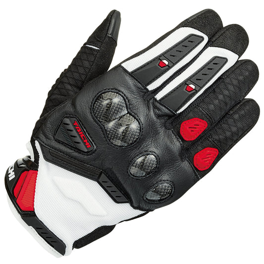 VELOCITY MESH GLOVES WHITE/RED RST444