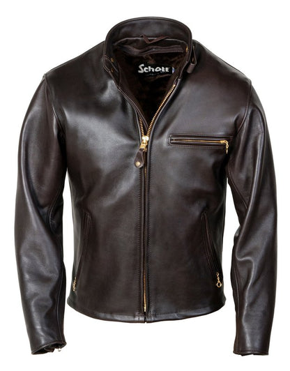 Schott 141 Classic Racer Leather Motorcycle Jacket