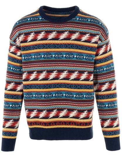 Schott NYC x Grateful Dead Cotton Fair Isle Sweater