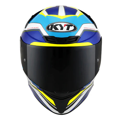 KYT TT Course Grand Prix White/Light Blue