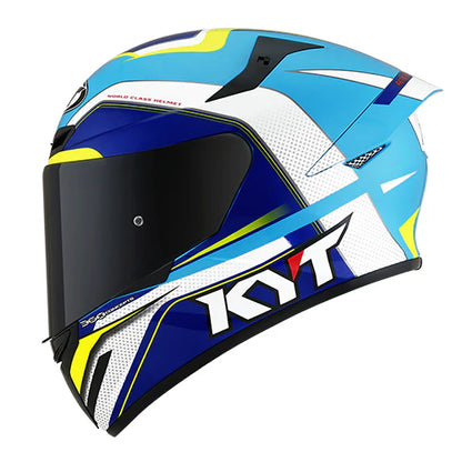 KYT TT Course Grand Prix White/Light Blue