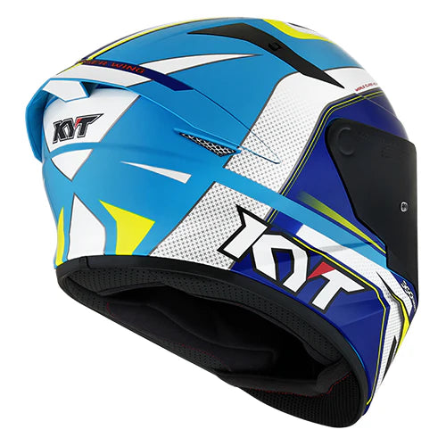 KYT TT Course Grand Prix White/Light Blue