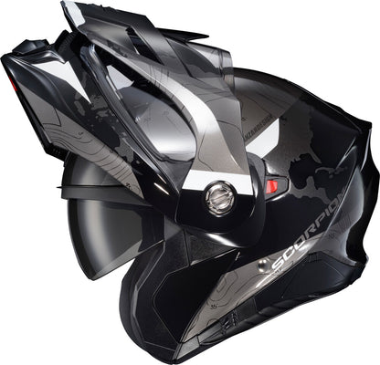 scorpion at 960 helmet SCORPION EXO AT-960 HELMET TOPOGRAPHIC BLACK/WHITE – Moto Liberty