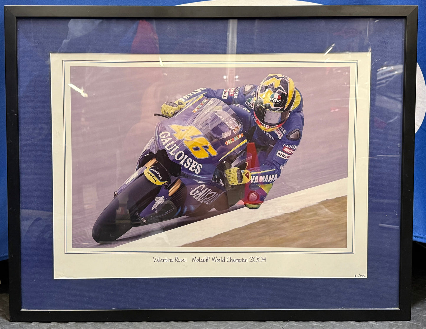 Valentino Rossi Framed 2004 World Champion Framed Photo