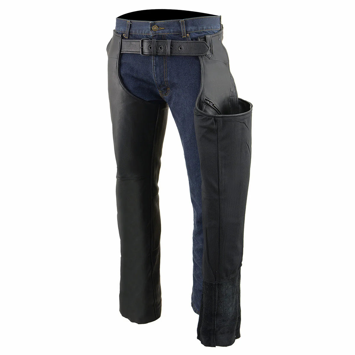 Milwaukee Leather Men's Black  Chaps ML1766