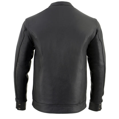 Milwaukee Leather Men's Club Style Cut Zipper/Snap Front Shirt Jacket