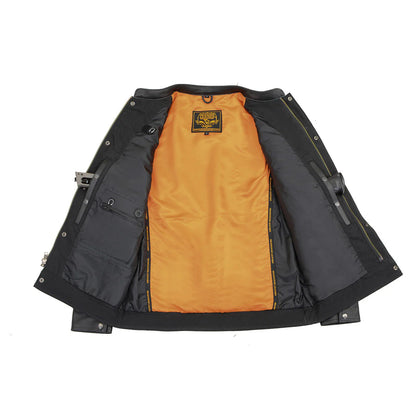 Milwaukee Leather Men's Club Style Cut Zipper/Snap Front Shirt Jacket