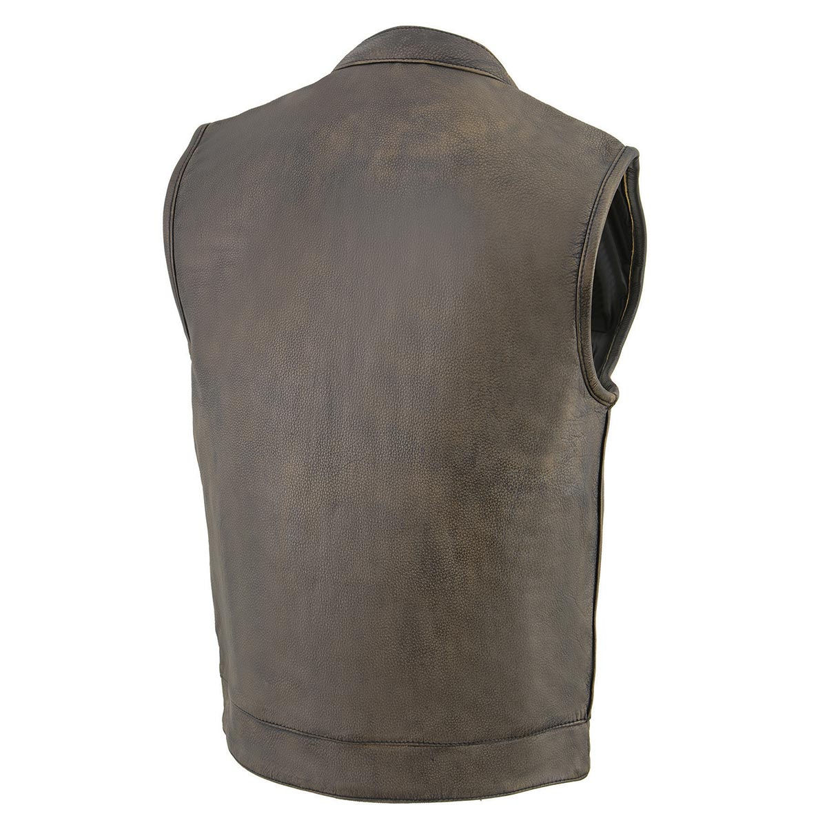 Men's Open Neck Snap/Zip Front Club Vest