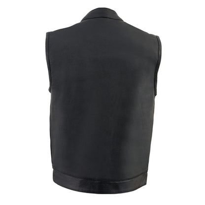 Men's Open Neck Snap/Zip Front Club Vest