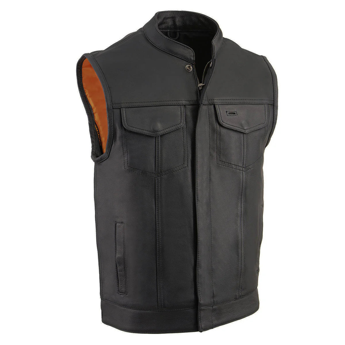 Men's Open Neck Snap/Zip Front Club Vest