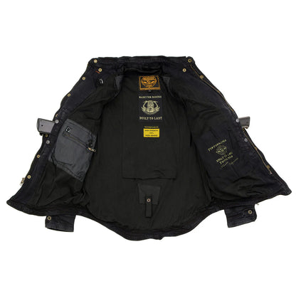 Milwaukee Leather MPM1620 Men's Black Flannel Biker Shirt