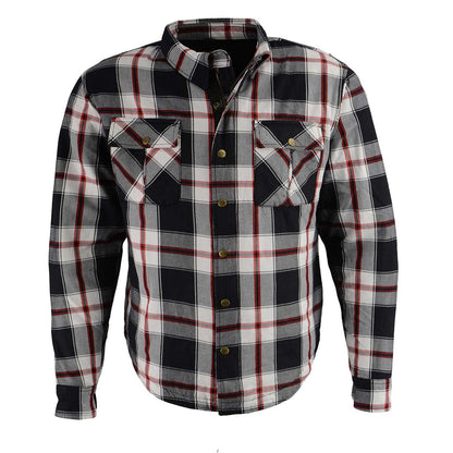 Milwaukee Leather MPM1625 Men's Plaid Flannel Biker Shirt