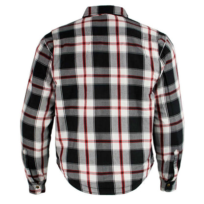 Milwaukee Leather MPM1625 Men's Plaid Flannel Biker Shirt