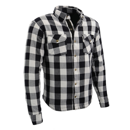 Milwaukee Leather MPM1633 Men's Plaid Flannel Biker Shirt