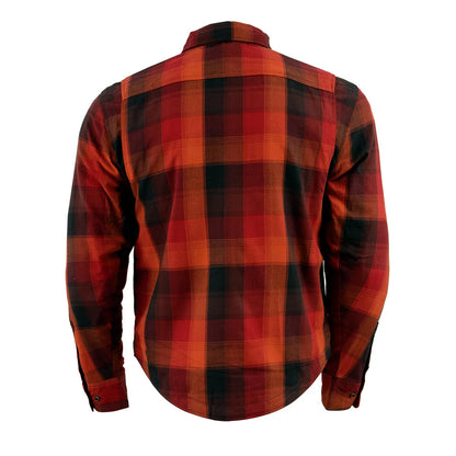 Milwaukee Leather MPM1641 Men's Plaid Flannel Biker Shirt